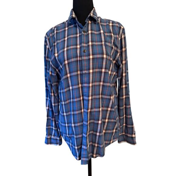 PENGUIN Blue Plaid Button Down Shirt Size Small - Picture 1 of 5